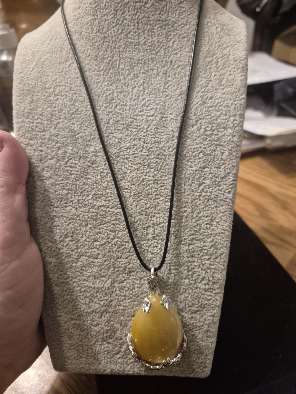 Yellow Teardrop Pendant Necklace - Women Jewelry